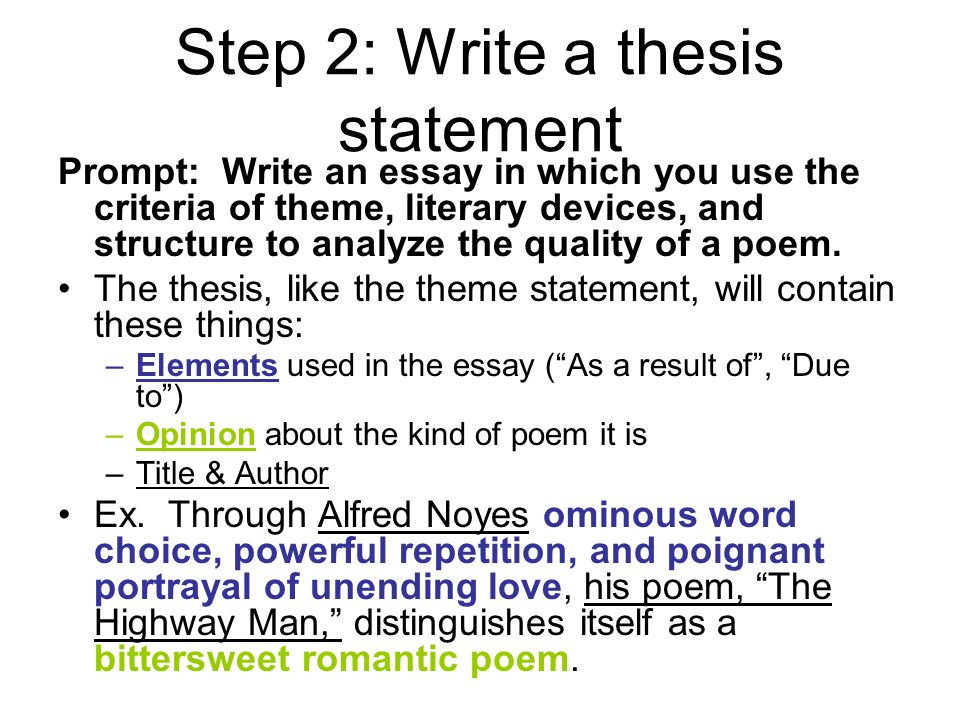 poetry thesis statement examples